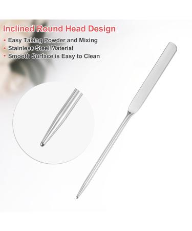 VOCOSTE Stainless Steel Makeup Spatula Set with Faux Leather Case - Liquid Foundation & Lipstick Mixing Palette Tool in Beige - Buy Online on GoSupps.com