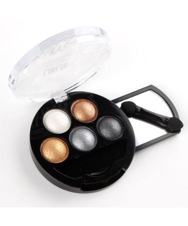Mallofusa Professional Eye Shadow Palette - Metallic Shimmer Eyeshadow Powder in Taupe Craze - 5 Colors, 4.7oz - Buy Online on GoSupps.com