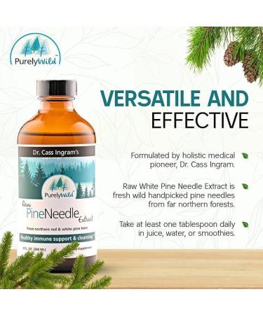 PURELY WILD Raw Pine Needle Extract by Dr Cass Ingram - Whole Food Liquid Supplement That Contains Pine and Spruce Extracts Oregano Oil & Apple Cider Vinegar - Best for Immune Support - 8 fl oz - Buy Online on GoSupps.com