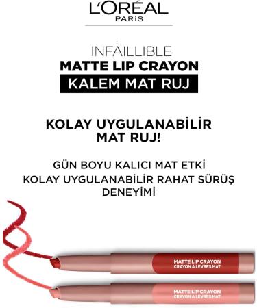 L'Oreal Paris Infallible Very Matte Lip Crayon Lipstick Smudge Proof Red Lipstick 110 Caramel Rebel 1 kg 110 Caramel Rebel 1 count (Pack of 1) - Buy Online on GoSupps.com
