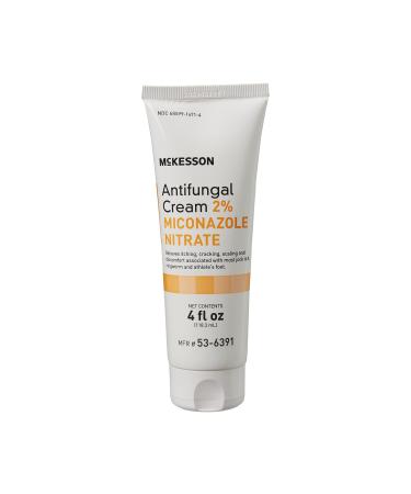 McKesson Antifungal Cream 2% Miconazole Nitrate Relives Jock Itch Ringworm and Athlete Foot 4 oz 2 Count