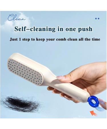 Self-Cleaning Anti-Static Massage Comb Easy Clean Hair Brush with Retractable Bristles One-Pull Clean Massage Comb with Retractable Bristles Hair Styling Tools for Women (Color : 3pcs-White) - Buy Online on GoSupps.com