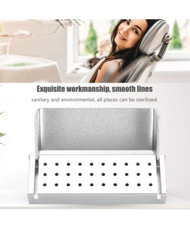 30-Hole Aluminum Disinfection Box for Dentists | Autoclavable Dental Tool Holder for Dentures - Silver - Buy Online on GoSupps.com
