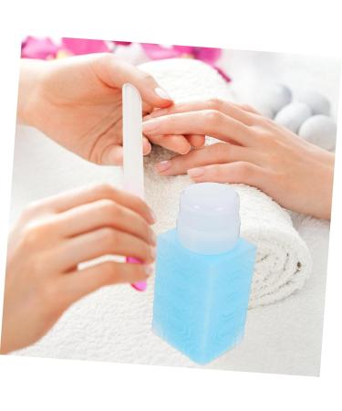 HAPINARY Alcohol Dispenser Makeup Remover Container Push down Pump Dispenser Nail Polish Remover Dispenser Pump Mini Water Dispenser Nail Polish Remover Bottle Plastic Travel Gel Square 6x5x13cm Blue - Buy Online on GoSupps.com