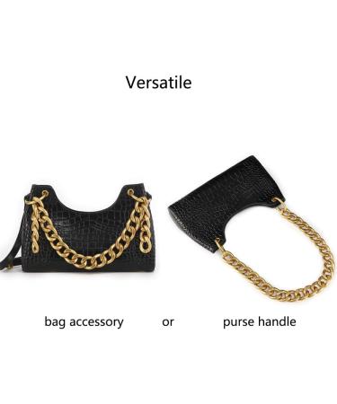 Xiazw DIY Heavy Chunky Aluminum Metal Purse Handle Bag Chains Charms Straps Replacement Handbag Accessories Decoration (Gold) - Buy Online on GoSupps.com