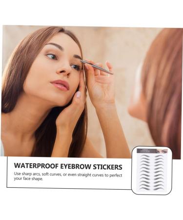 WOFASHPURET 3 Sheets Waterproof Eyebrow Stickers Eyebrow Tool Mens False Eyebrows Cosmetics Makeup Tools 1 count (Pack of 1) Black 2 - Buy Online on GoSupps.com