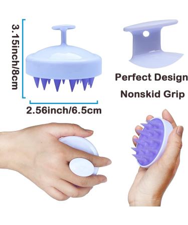 Hair Shampoo Brush & Scalp Massager - Soft Silicone Bristles for Hair Growth - Manual Wet & Dry Use (White) - Buy Online on GoSupps.com