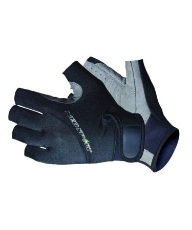 NeoSport 3/4 Fingerless Neoprene Gloves, 1.5mm Unisex Design, Biking, Sailing, Black X-Large Black