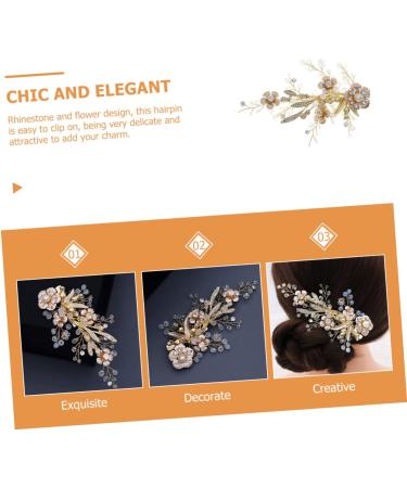FRCOLOR Wedding wedding zircon Miss side clip headgear pearl pearl clips for hair hair clips Mori Department hair barrettes bridal hairpin crystal Crystal - Buy Online on GoSupps.com
