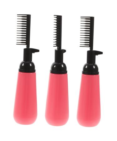 SHERCHPRY 3 pi ces Lot de Flacons Applicateurs pour Coloration Cheveux Bouteille Plastique avec Peigne Int gr pour Application Pr cise et Uniforme Usage Salon ou Domicile Al atoires