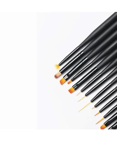 18-Piece Nail Art Brush Set - Professional Painting Pens for Manicure & Embossing - International Shipping - Buy Online on GoSupps.com