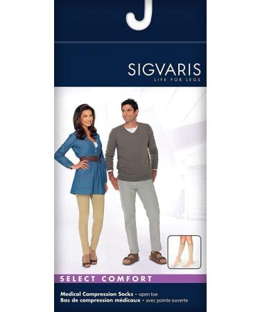 Buy SIGVARIS Men s & Women s Essential Opaque 860 Open Toe Calf-High Socks 30-40mmHg - Medium Short - Light Beige (Crispa) | International Shipping Available - Buy Online on GoSupps.com