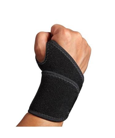 1 Pack Wrist Brace for Carpal Tunnel Relief for Night Support Compression Wrist Supports at Work for Women Men Adjustable Splint Fit Right Hand for Arthritis Tendonitis Black Right