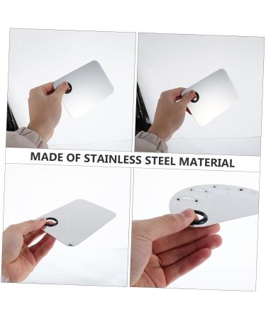 Buy 2 Stainless Steel Makeup Painting & Nail Art Palettes - Versatile Color Mixing Tools for Artists | International Shipping Available - Buy Online on GoSupps.com