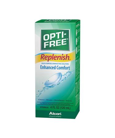 Opti-Free Replenish (New) Size 4z Opti-Free Replenish Solution for Silicon Hydrogil and Soft Contact Lenses 4 Fl Oz (Pack of 1)