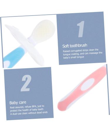 Skisuno Silicone Baby Toothbrush & Massage Toy - Gentle Fingerbrush for Baby Oral Care (1 Pack Pink) - Buy Online on GoSupps.com