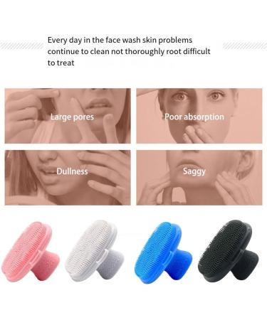 Dajidafu Facial Cleansing and Beauty Brush with Anti-Slip Handle Soft Hanging Hole and Easy to Clean Silica Gel Blue - Buy Online on GoSupps.com