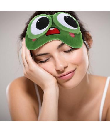 Healifty Frog Eye Masks - 3D Funny Sleeping Masks for Kids, Girls, and Women - Cute Animal Plush Blindfold for Home Sleeping - Buy Online on GoSupps.com