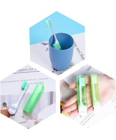 Fengek 10-Piece Mini Folding Travel Toothbrush Kit with Case - Portable for Adults, Camping, Hiking, Business Trips - 2 Styles, 9 Colors - Buy Online on GoSupps.com