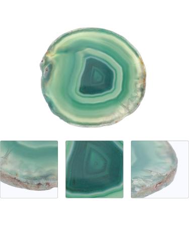 minkissy 1 Piece Natural Agate Round Manicure Color Palette Safe Durable Nail Art Mixing Board For Professional Home Use For Color Blending Makeup 75x7cm Vegetable - Buy Online on GoSupps.com