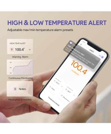 Walnut Wearable Thermometer for Kids - Rechargeable Smart Baby Thermometer for Continuous Temperature Monitoring | Real-Time Fever Alerts | Ideal Baby Shower Gift and Registry Essential - Buy Online on GoSupps.com