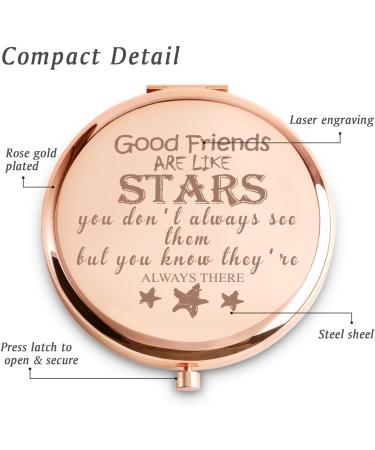 COYOAL Personalized Inspirational Compact Mirror - Friendship Gifts for Women | Birthday Gifts for Her - Best Friend, Coworker | Custom Engraved Keepsake - Buy Online on GoSupps.com