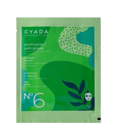 GYADA COSMETICS GYADA COSMETICS Purifying sheet face mask with antimicrobial and sebum-regulating action for impure acne-prone and oily skin with Aloe Vera and vitamin E 15 ml