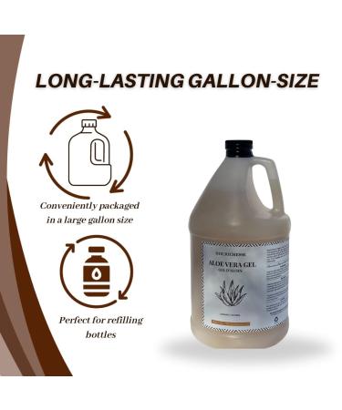 Pure Aloe Vera Gel - Organic 100% Aloe for Hair Skin & Face | Sunburn Relief | 1 Gallon (128 fl. oz - Buy Online on GoSupps.com