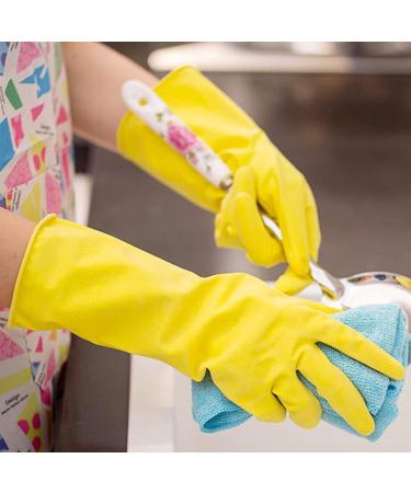 2Pairs of reusable household gloves waterproof non-slip rubber gloves Dishwashing gloves reusable cleaning gloves kitchen bathroom cleaning work dishwashing gloves paint gardening - Buy Online on GoSupps.com