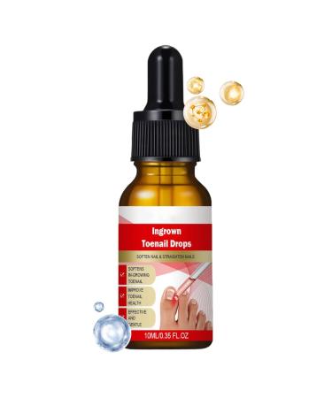 Nail and Toenail Strengthening Liquid | 10ml Ingrown Toenail Corrector Drops Beauty Care for Hands and Feet Nighttime Travel Treatment for Dry Damaged Cracked Curved Fragile and Chipped Nails