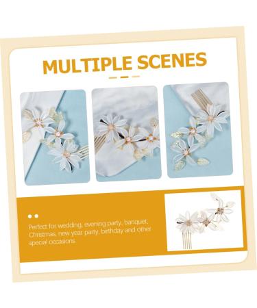 MAGICLULU Flower Comb Bridal Hair Accessory Wedding Hair Comb Combs Tiara Wedding Hair Accessories Wedding Bridal Hair Comb Crystal Hair Comb Crystal Bridal Hair Comb The Flowers Headgear - Buy Online on GoSupps.com