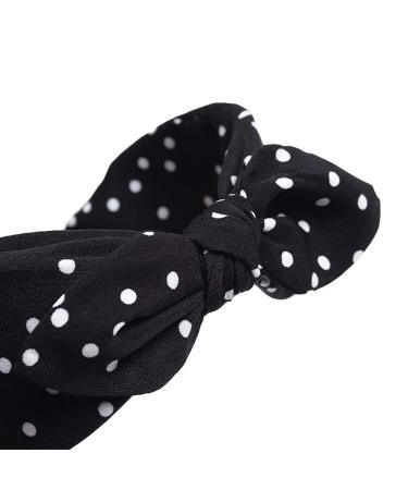 Womens Wide Polka Dots Headbands with Bow - Pack of 3 | Stylish Headwraps for Hair - Buy Online on GoSupps.com