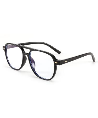 FEISEDY Retro 70s Blue Light Filter Glasses Women Men No Prescription Blue Light Blocking Computer Glasses B2387 Black - Buy Online on GoSupps.com