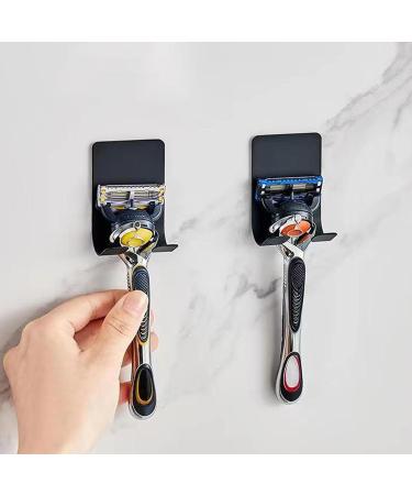 Qinsky Self-Adhesive Razor Keeper Hooks - 4Pcs Waterproof Stainless Steel 304 Shower Razor Holder Bracket for Bathroom Kitchen Toilet & Office - Buy Online on GoSupps.com