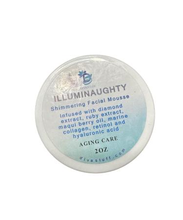 Diva Stuff Illuminaughty Shimmering Facial Mousse With Diamond and Ruby Extracts A Luxury Facial That is Light and Fluffy and Leaves a Slight Shimmer Behind 2 ounce jar