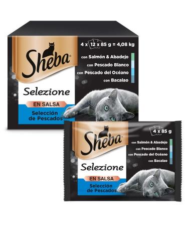 SHEBA Essentia Ocean 12x85g (x4) Selection of Fish 85 g (Pack of 48)