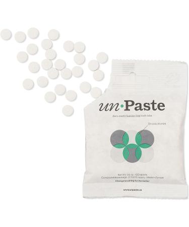 Unpaste Mint Tooth Tablets | Fluoride-Free, Gluten-Free, Vegan | Eco-Friendly & Travel-Friendly | 125 Tablets, 2 Month Supply - Buy Online on GoSupps.com