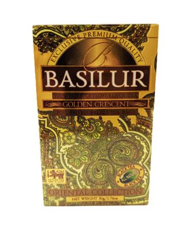 rumarkt Basilur Pack of 3 Golden Crescent Black Ceylon Tea Bags 25 Tea Bags (3 x 25 bags)