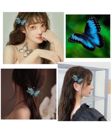 yangzerang Butterfly Hair Clips Blue Hair Clips for Girls Women Cute Duckbill Slides Glitter Barrettes Butterfly Snap Hair Clips Alligator Clip for Teens Accessories Elegant Jewelry Gift - Buy Online on GoSupps.com