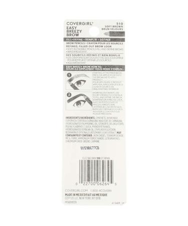 CoverGirl Brow & Eye Makers Soft Brown 510 Brow Shaper & Eyeliner - Pack of 4, 0.6 oz - Buy Online on GoSupps.com
