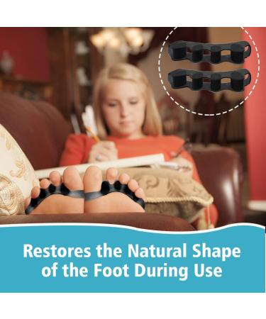 3 Pairs Black Gel Toe Separators - Toe Stretchers, Spacers & Straighteners for Overlapping Toes, Bunions & Relaxation - Ideal for Running, Yoga, Manicure & Pedicure - Buy Online on GoSupps.com