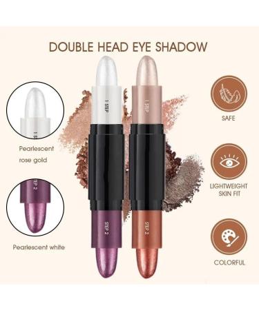 Highlight Pen Portable Pearlescent Glitter Eye Shadow Stick Double Ended Eyeshadow Pen for Eye Makeup Profile Pen (Color : E) - Buy Online on GoSupps.com