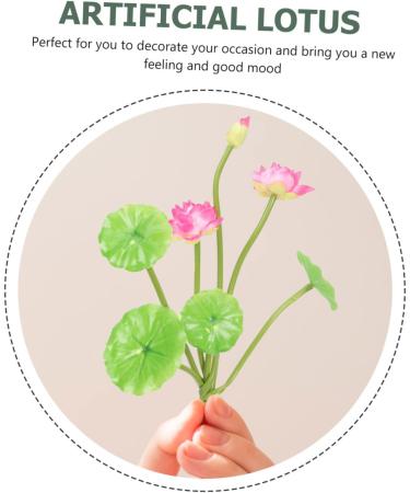 Zerodeko 4 Bunches Artificial Lotus Artificial Wedding Bouquet Green Decor Fake Plant Decor Summer Plant Decor Lifelike Simulation Lotus Faux Plant Greenery Little Lotus Plastic Modeling Assorted Colorx2pcs 24.5X15CMx2pcs - Buy Online on GoSupps.com