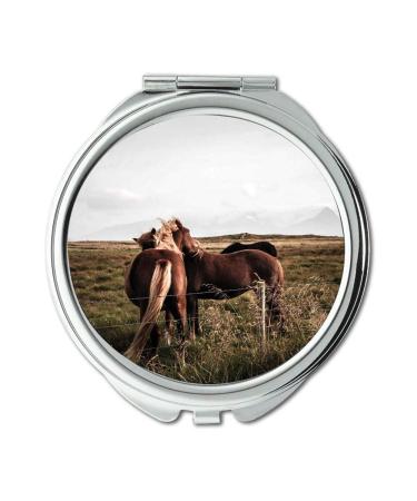 Mirror Travel Mirror animal animals cavalry pocket mirror portable mirror