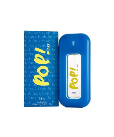 Fcuk Pop Art Eau de Toilette Spray for Men  3.4 Fluid Ounce