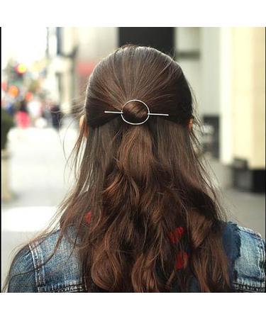 Clataly Circular Hair Stick Pin Vintage Circle Hair Clip Wedding Hair Accessories for Women Girls (Silver) - Buy Online on GoSupps.com
