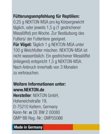 Nekton MSA - High Grade Mineral Supplement 180grm - Buy Online on GoSupps.com