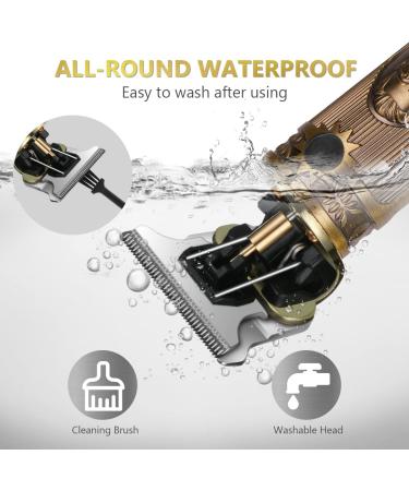 URAQT Cordless Hair Clippers for Men - Beard Trimmer with T-Blade Precision, Grooming Kit with Guide Combs and Hair Combs (Gold) - Buy Online on GoSupps.com