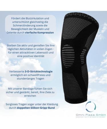 Omni Fit Knee Bandage - Maximum Support for Pain-Free Movement | Comfortable Breathable XL Gray | Ideal for Active Lifestyle - Buy Online on GoSupps.com
