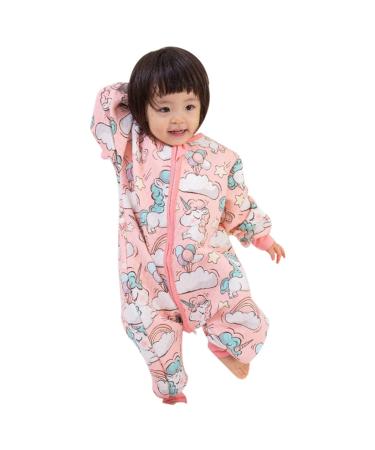 ZIGJOY Toddler Sleeping Bag 1.5 TOG Baby Sleep Bag with Feet 100% Cotton Sleep Sack All Year Round for 7-9T Baby Girl Boy Essentials Unicorn 7-9 Years Unicorn